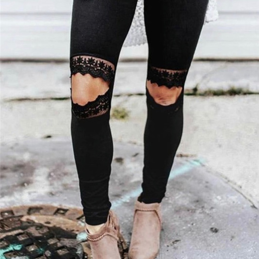 Black Lace Leggings